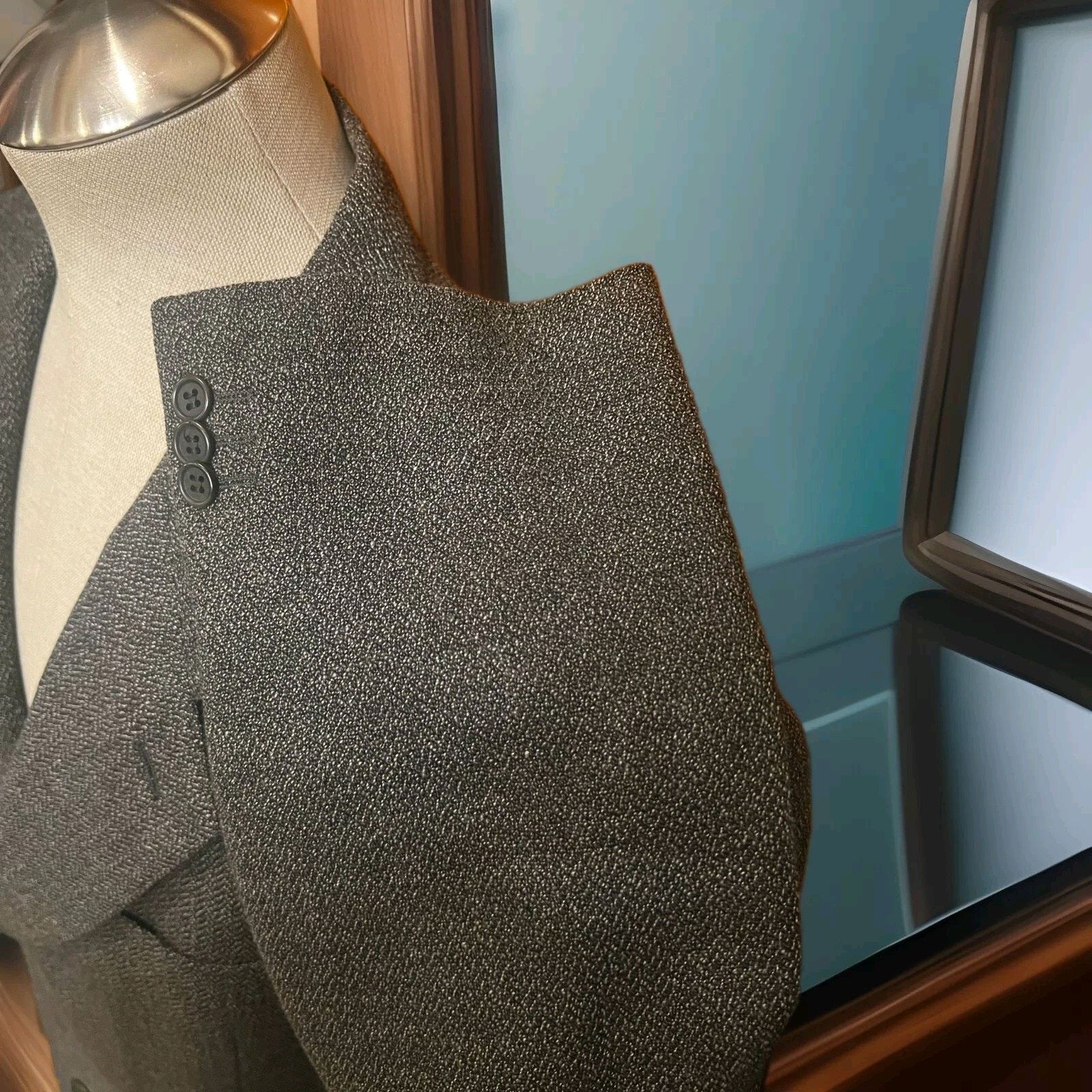 Giorgio Armani Giorgio Armani 3bt Gray Blazer Size 44 Size 44R - 2 Thumbnail