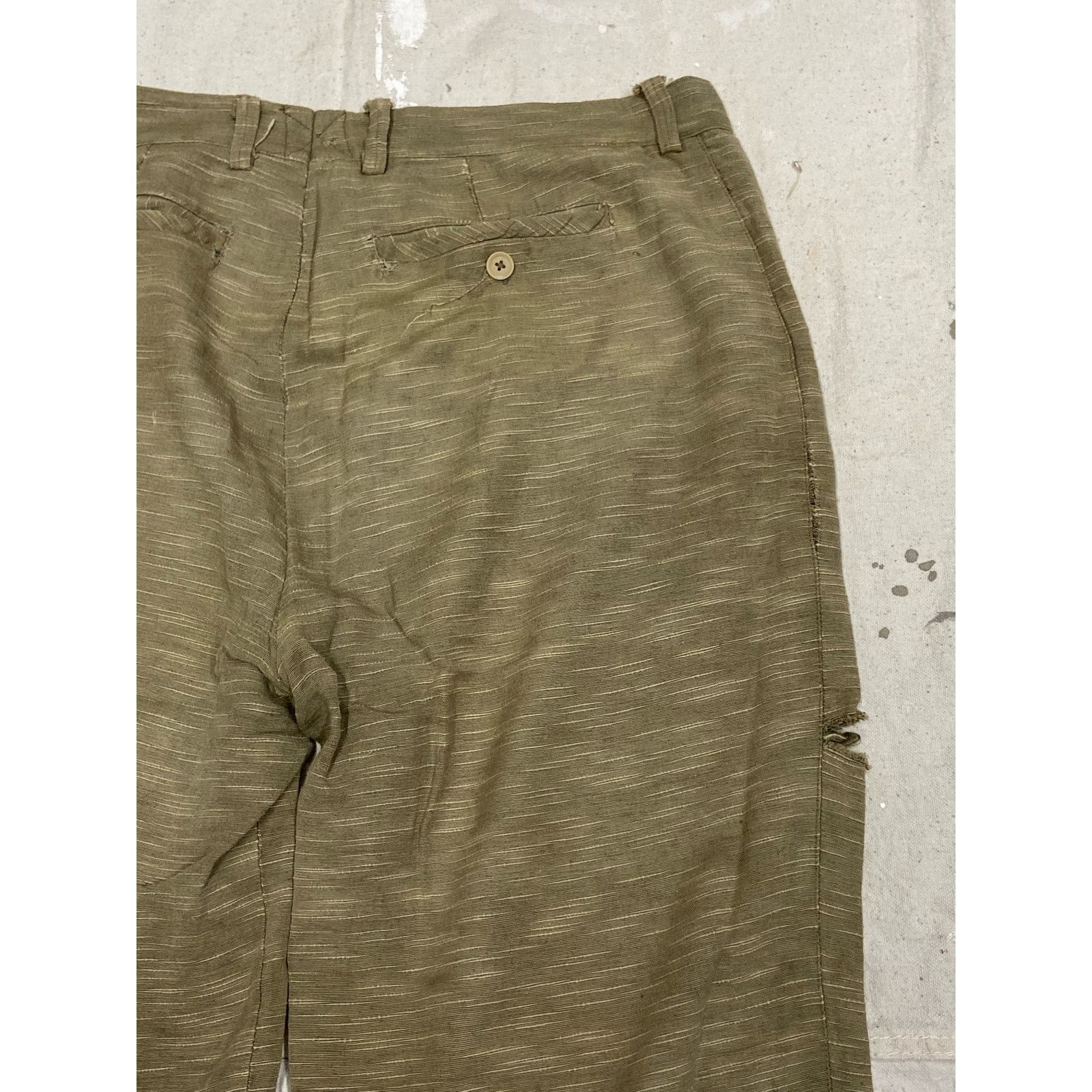 Vintage 40s Vintage Thrashed Distressed Faded Tan Twill Shorts Size US 35 - 6 Thumbnail