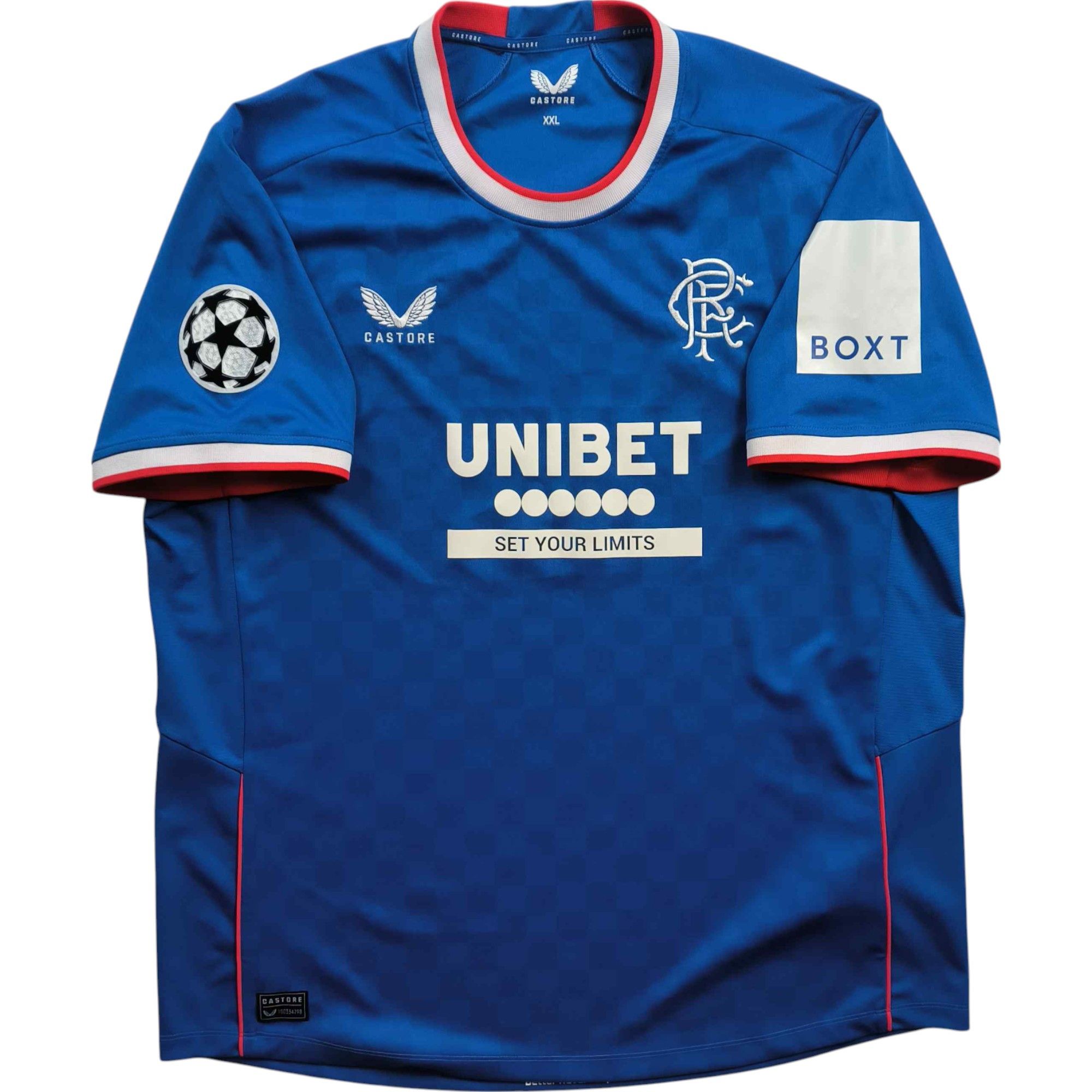 Castore Rangers 2022-23 Castore home UCL football jersey size XXL Size US XXL / EU 58 / 5 - 1 Thumbnail