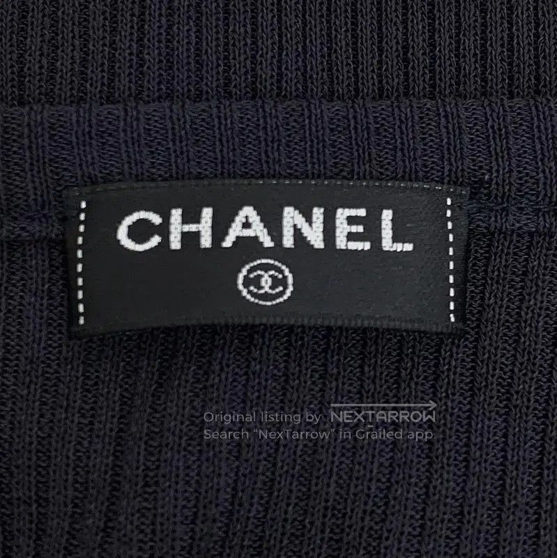Chanel Chanel Black Ribbed T-shirt for Women . Size XS / US 0-2 / IT 36-38 - 5 Thumbnail