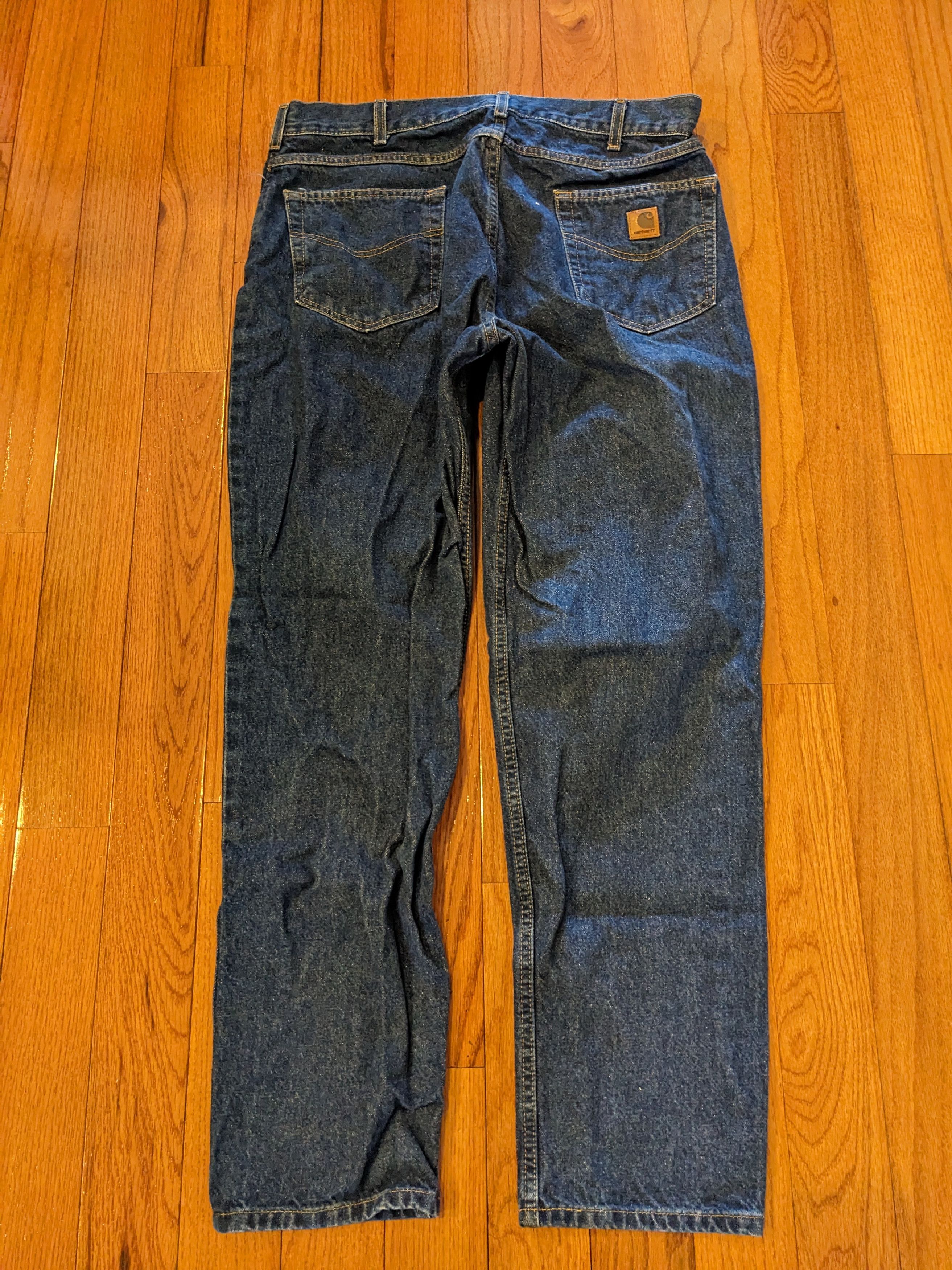 Carhartt × Vintage Vintage 90s Carhartt B17 DST 38 x 32 Blue Denim Jeans Size US 38 / EU 54 - 1 Thumbnail