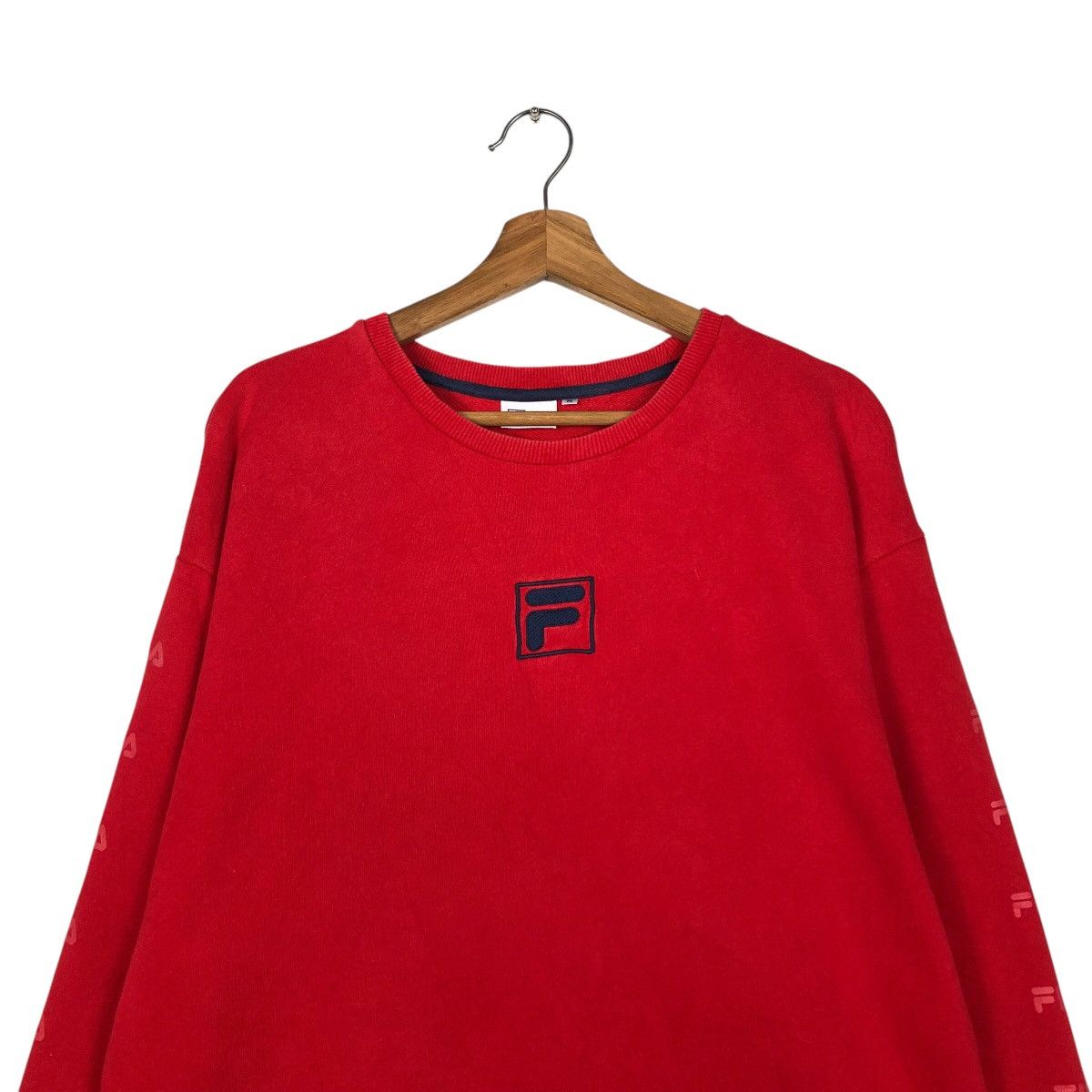 Japanese Brand 📌Vintage Sweatshirt Fila Centre Logo Big Logo Size US M / EU 48-50 / 2 - 4 Thumbnail