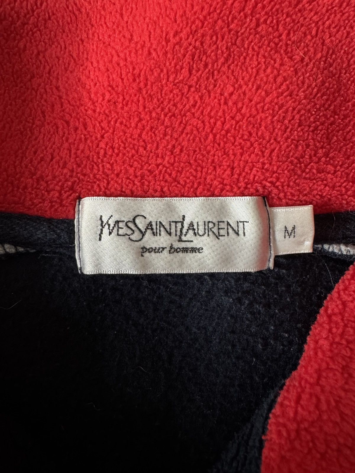 Vintage 🔥🔥 Vintage Yves Saint Laurent Grey Fleece Hoodie Size US M / EU 48-50 / 2 - 4 Thumbnail