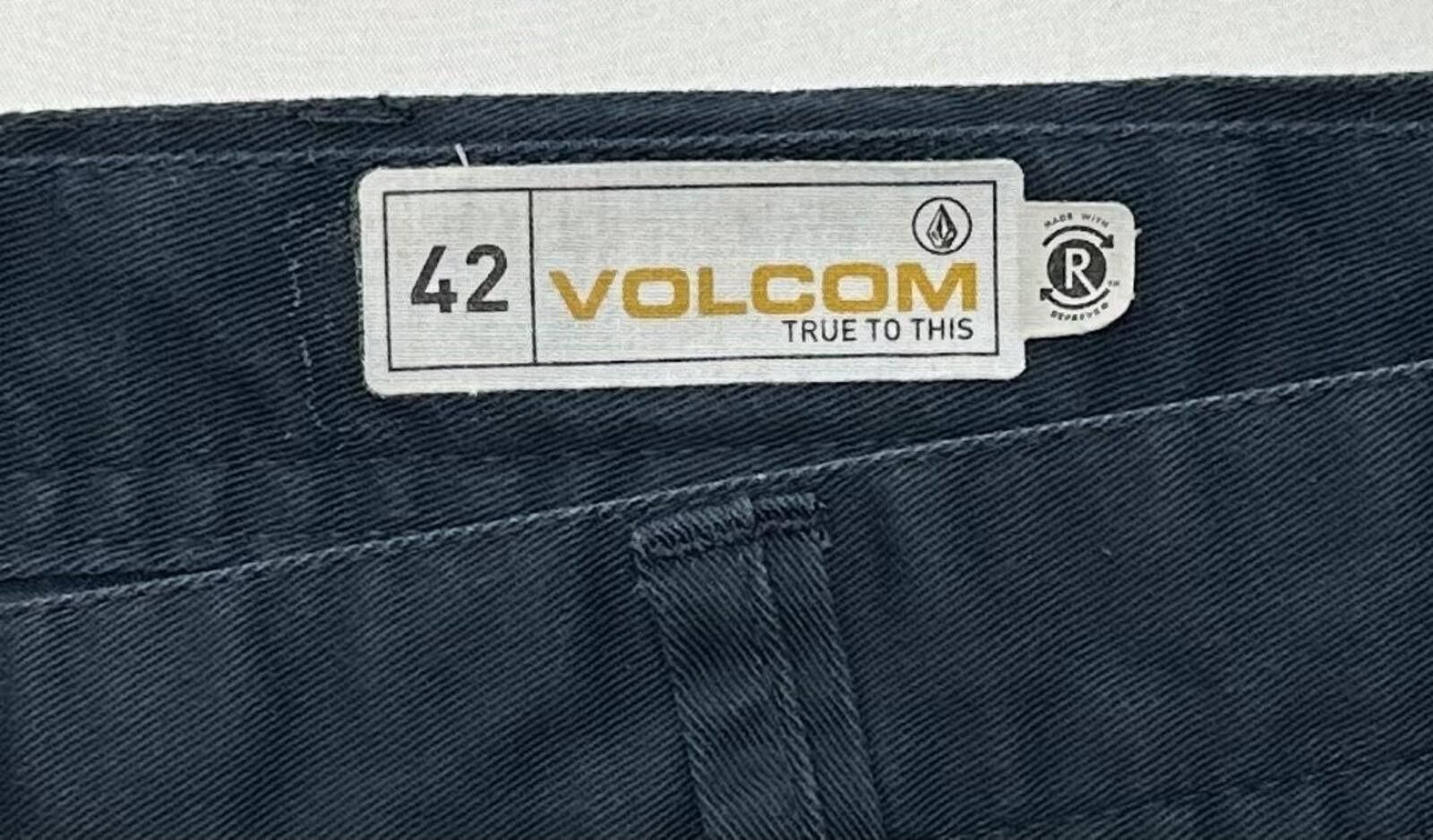 Volcom Volcom Flat Embroidered Cotton/Poly Chinos Blue Mens 42/34 Size US 42 / EU 58 - 9 Thumbnail