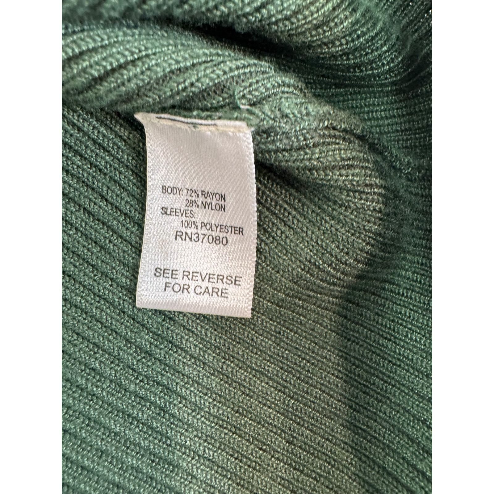 Other Eyelet Lace Sweater Puff Sleeve Green Cato Medium Size M / US 6-8 / IT 42-44 - 7 Thumbnail