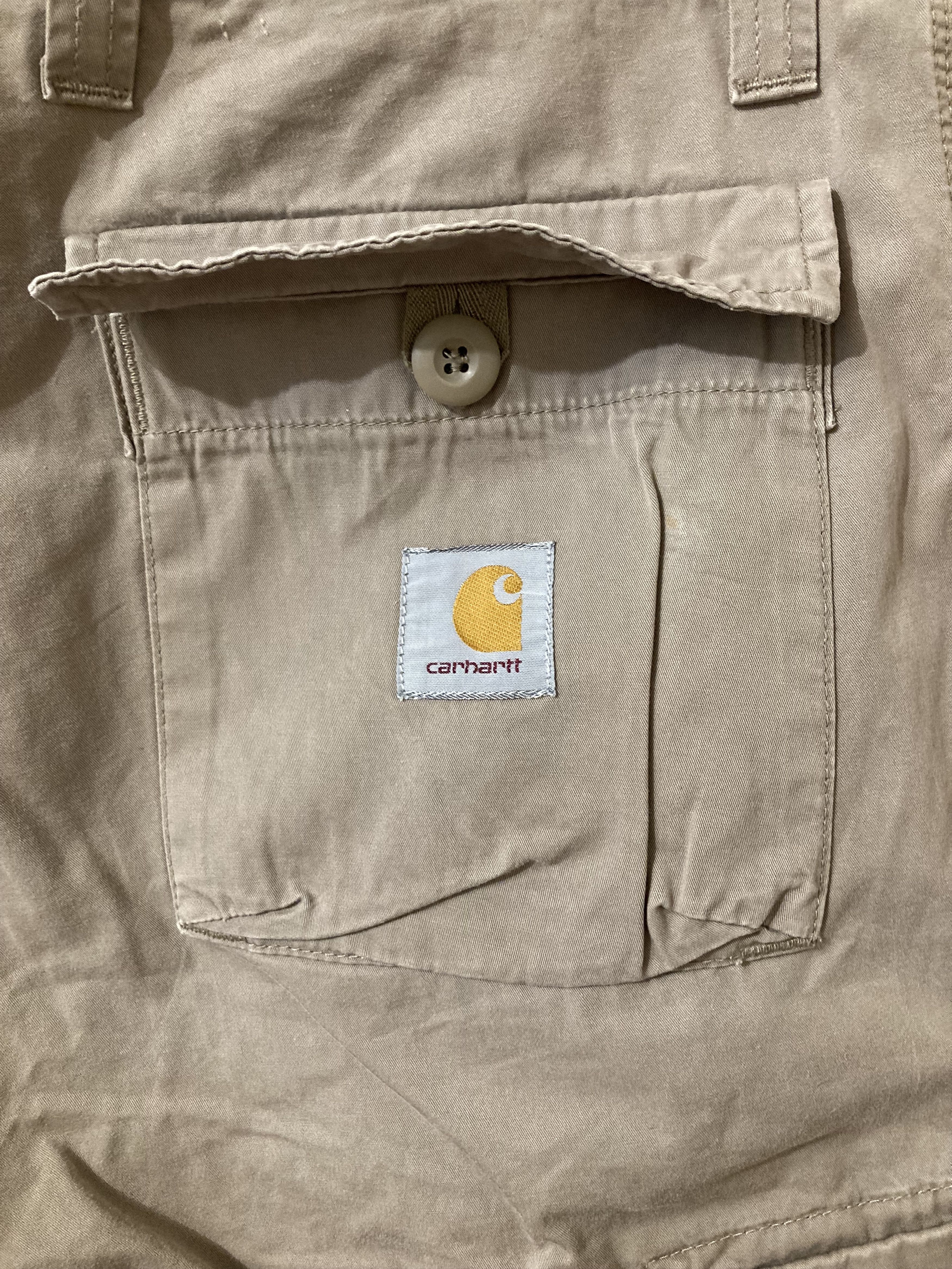 Carhartt × Vintage Vintage Carhartt Thrift Bermuda Khaki Cargo Shorts Size US 33 - 4 Thumbnail
