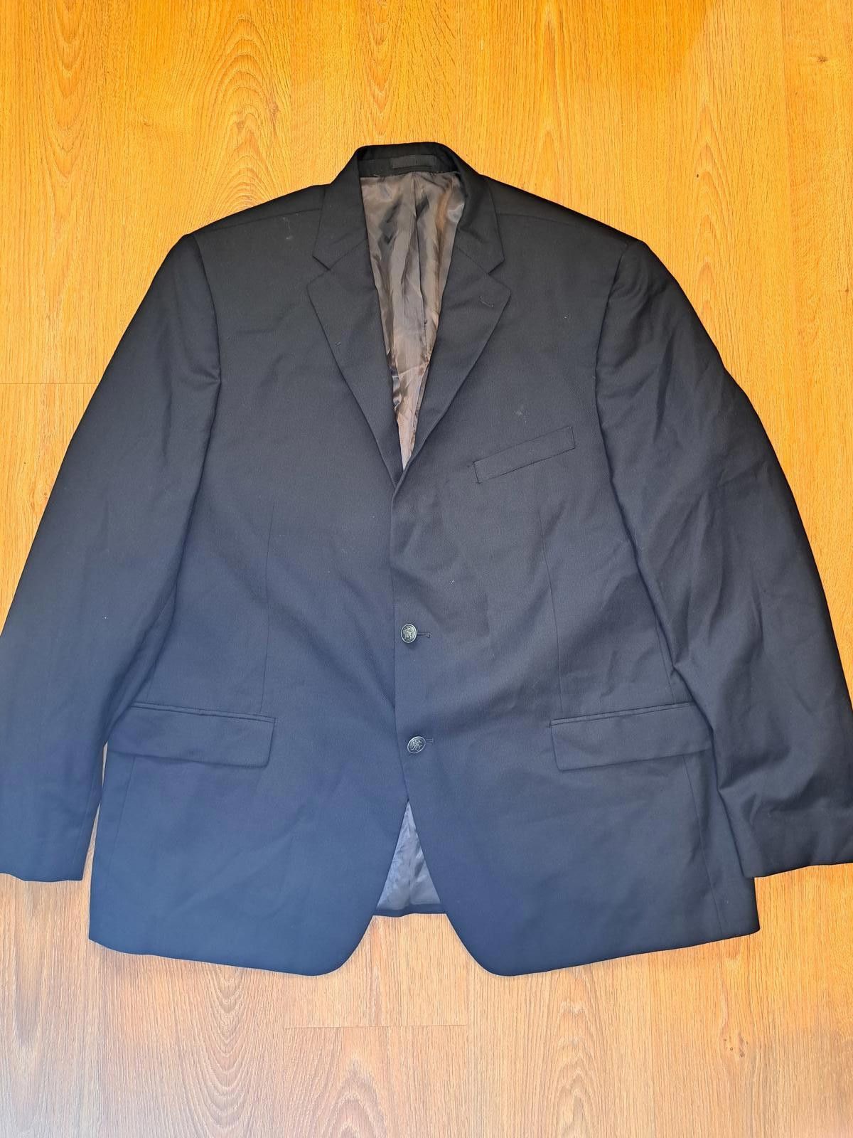 Hart Schaffner Marx Hart Schaffner Marx Blazer Mens 50L Black Wool Silver Button Size 50L - 1 Thumbnail