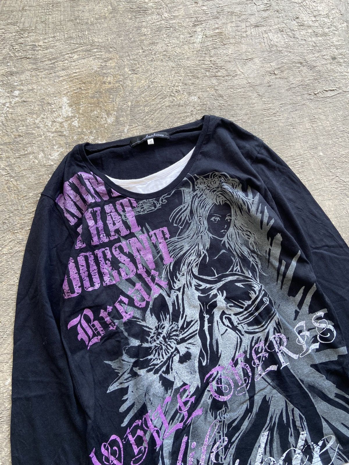 Hysteric Glamour 2000s Armee Francaise - Vkei Style Poem Long Slevee T-Shirt Size US M / EU 48-50 / 2 - 2 Thumbnail