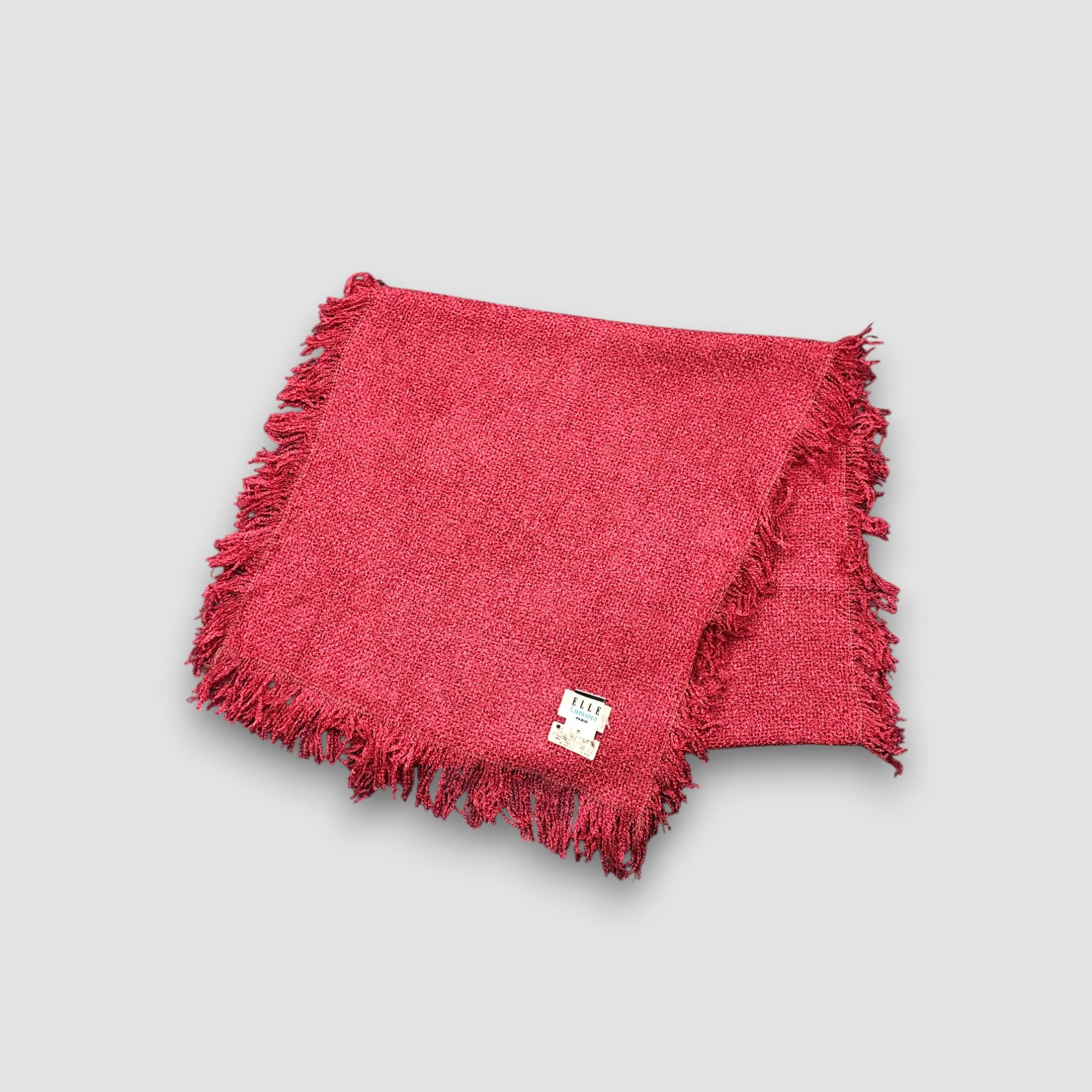 Japanese Brand Vintage Elle Lumiere Scarf Muffler Knit Warmer Wool Scarves Size ONE SIZE - 3 Thumbnail