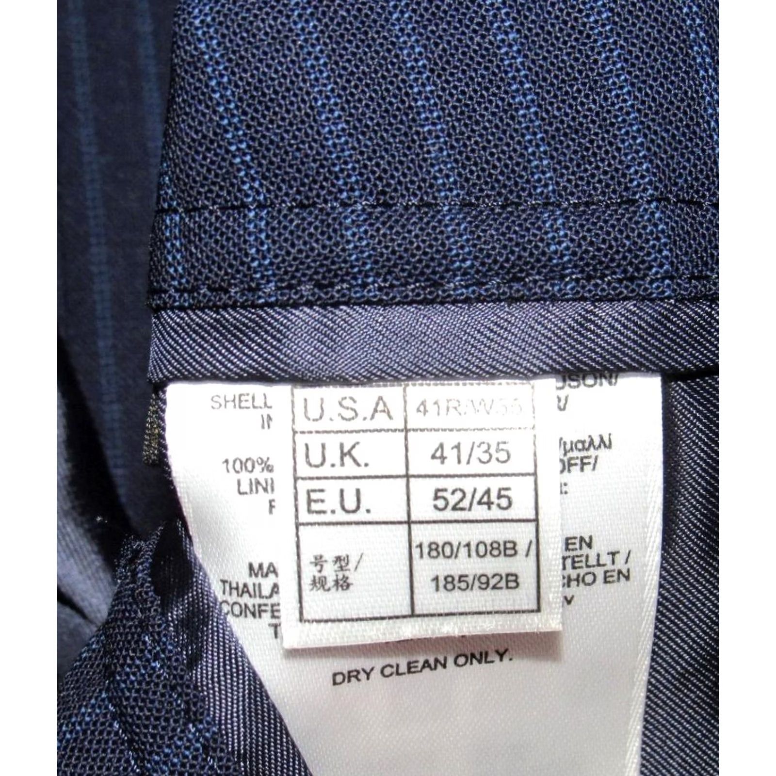 Brooks Brothers BROOKS BROTHERS Brooks Blazer Jacket 41R Blazer Men Wool Pinstriped Navy Blue 41R Mens Size 42R - 6 Thumbnail