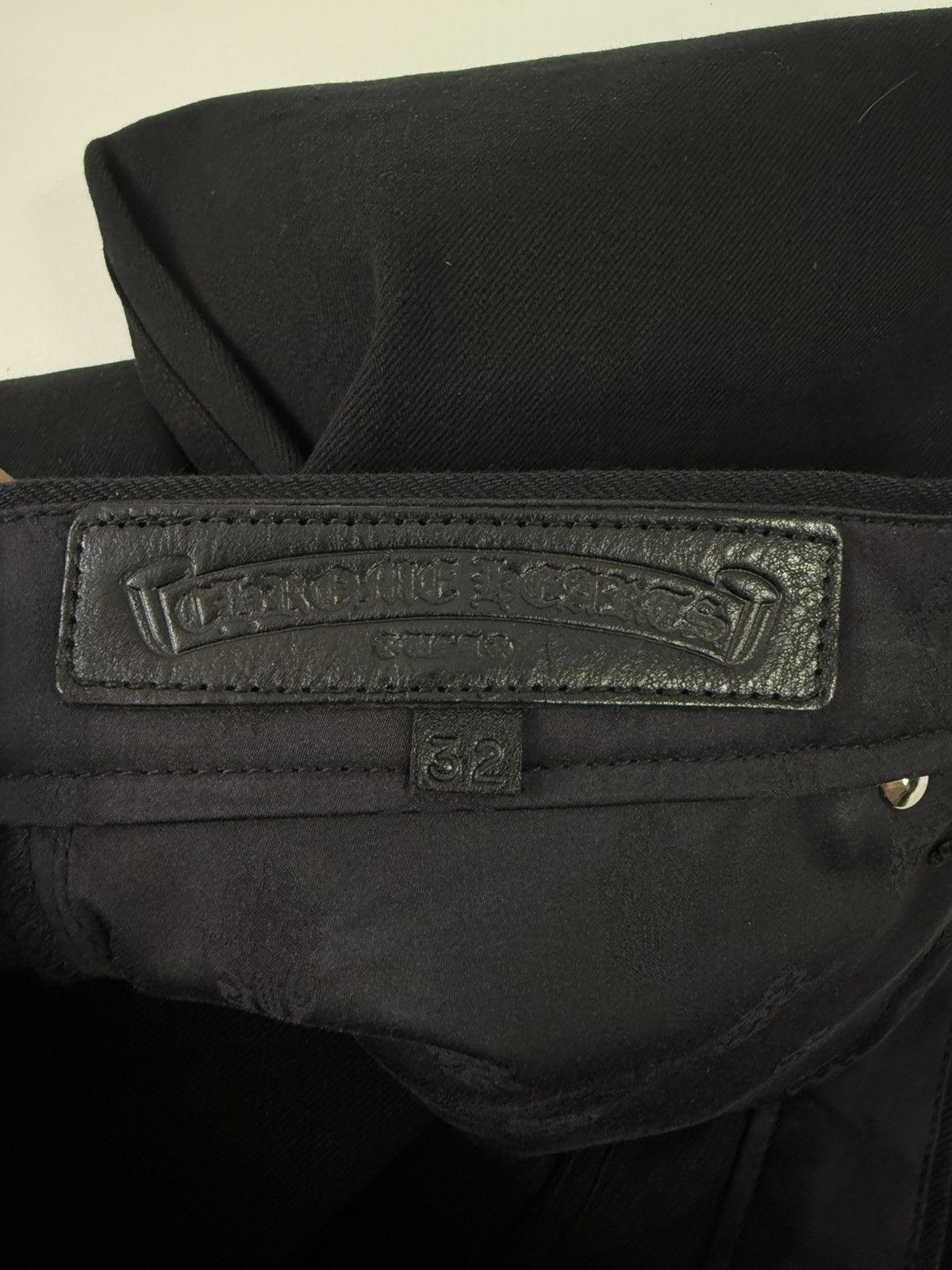 Chrome Hearts 🔥Chrome Hearts Black Fleur Knee Jeans🔥 Size US 32 / EU 48 - 9 Thumbnail