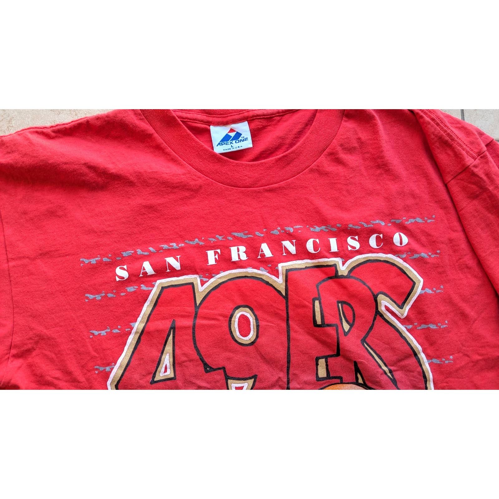 Apex SF 49ers 90s APEX One tee Graphic Bubble shirt L red NFL vtg Size US L / EU 52-54 / 3 - 2 Thumbnail