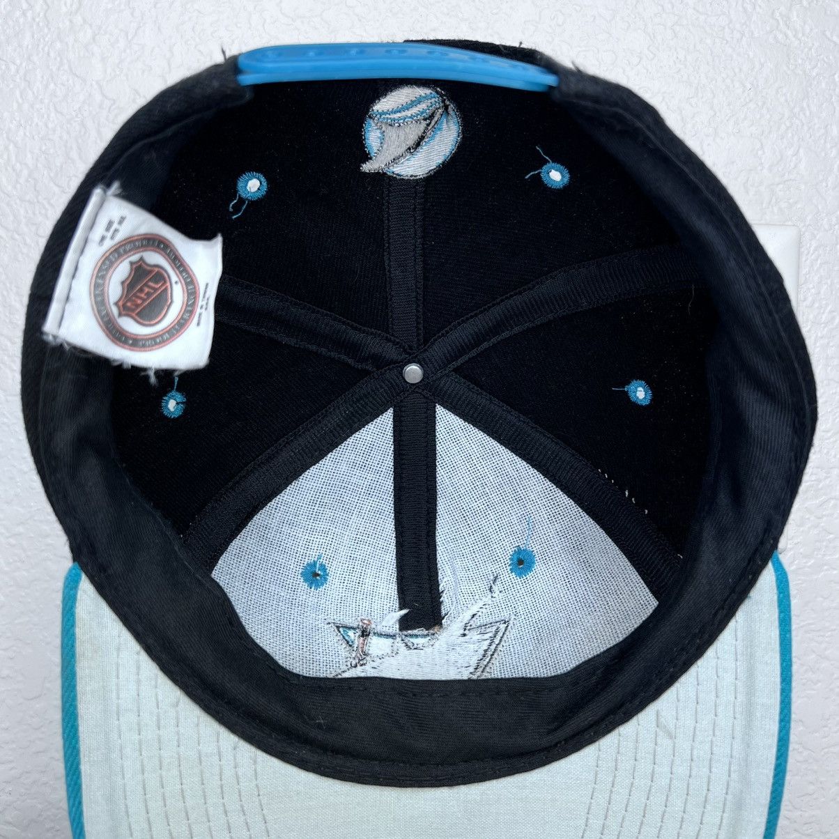 NHL Vintage 1990s San Jose Sharks Two Tone Embroidered Snapback Size ONE SIZE - 10 Thumbnail