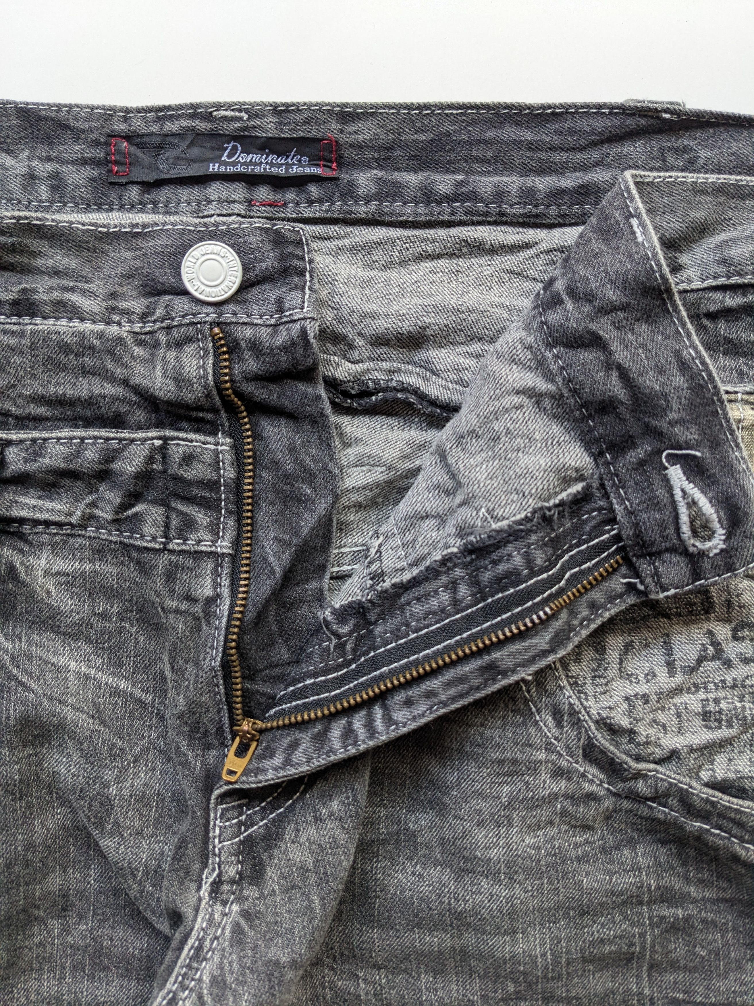 Japanese Brand Dominute handcraft double waist clawmark thunder jean Size US 39 - 6 Thumbnail