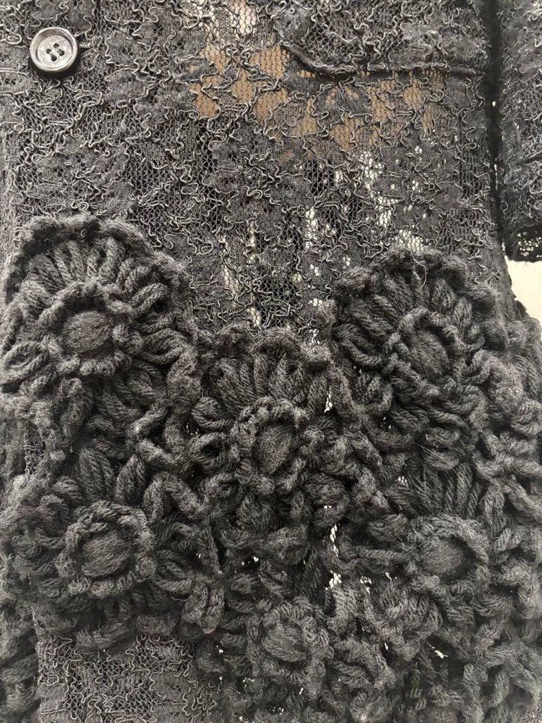 Comme des Garcons Comme des Garcons Lace crochet long coat decorated with fl Size XS / US 0-2 / IT 36-38 - 6 Thumbnail