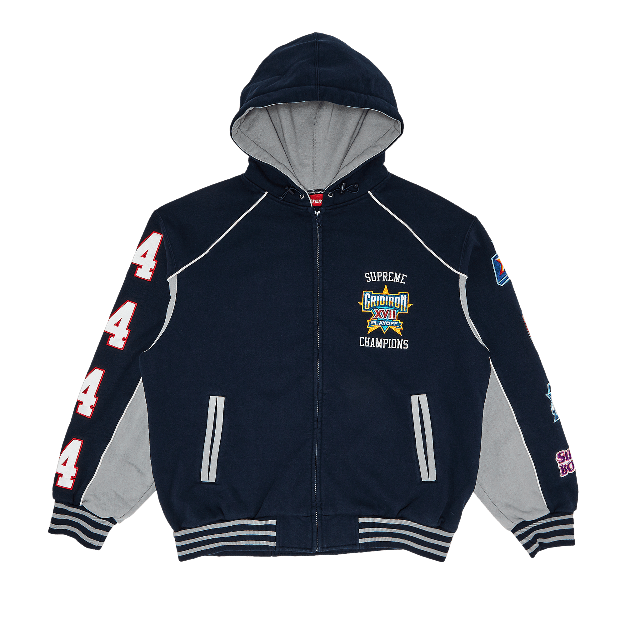 Supreme Supreme Denim Collar Half Zip Sweatshirt Navy | Grailed