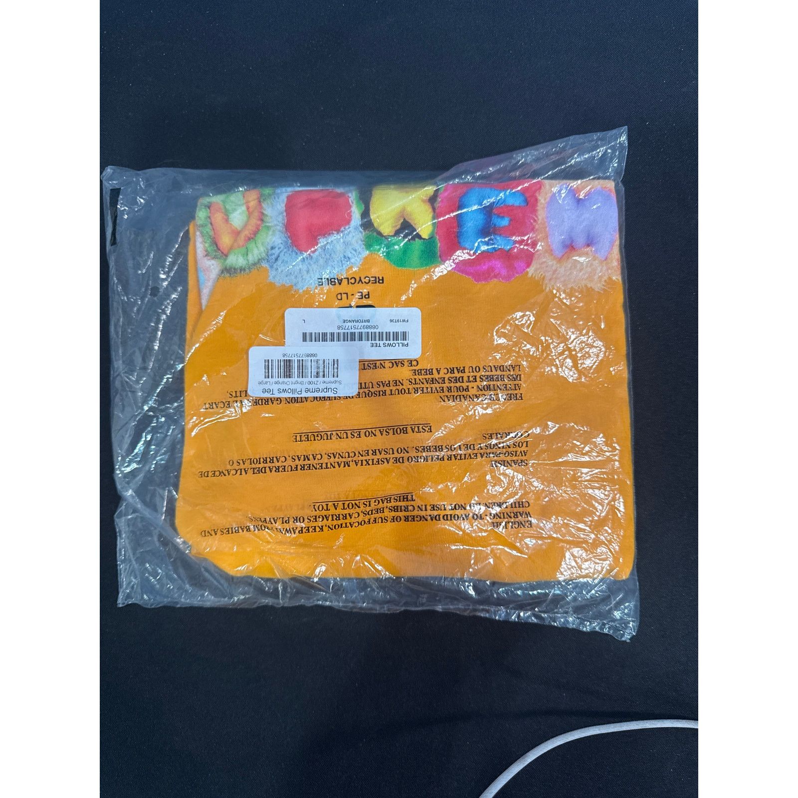 Supreme Supreme Pillows Tee large bright orange Size US L / EU 52-54 / 3 - 2 Thumbnail