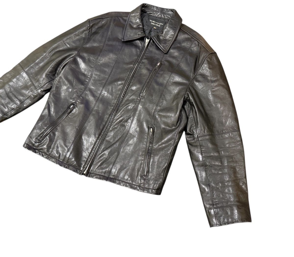 Japanese Brand × Takeo Kikuchi Rare Tokeo Kikuchi Leather Jacket - Made In Japan Size US M / EU 48-50 / 2 - 4 Thumbnail