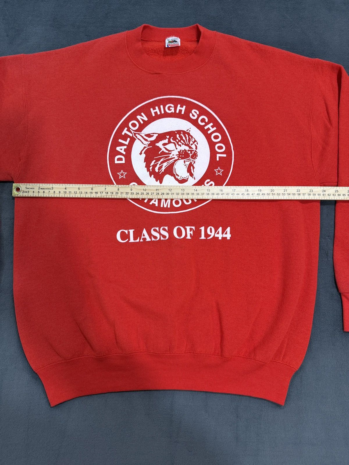 Fruit Of The Loom Vintage 90s Dalton High School Catamounts Class Of 1944 USA Size US XL / EU 56 / 4 - 5 Thumbnail
