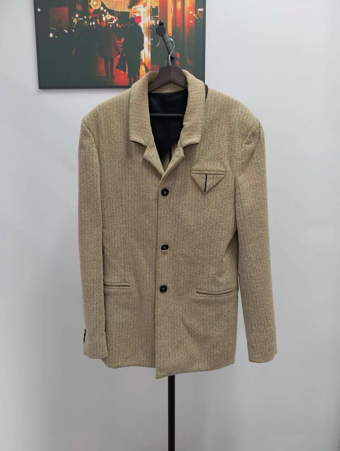 Bottega Veneta BV Khaki Chest Pocket Blazer 52 Size 52R - 1 Thumbnail
