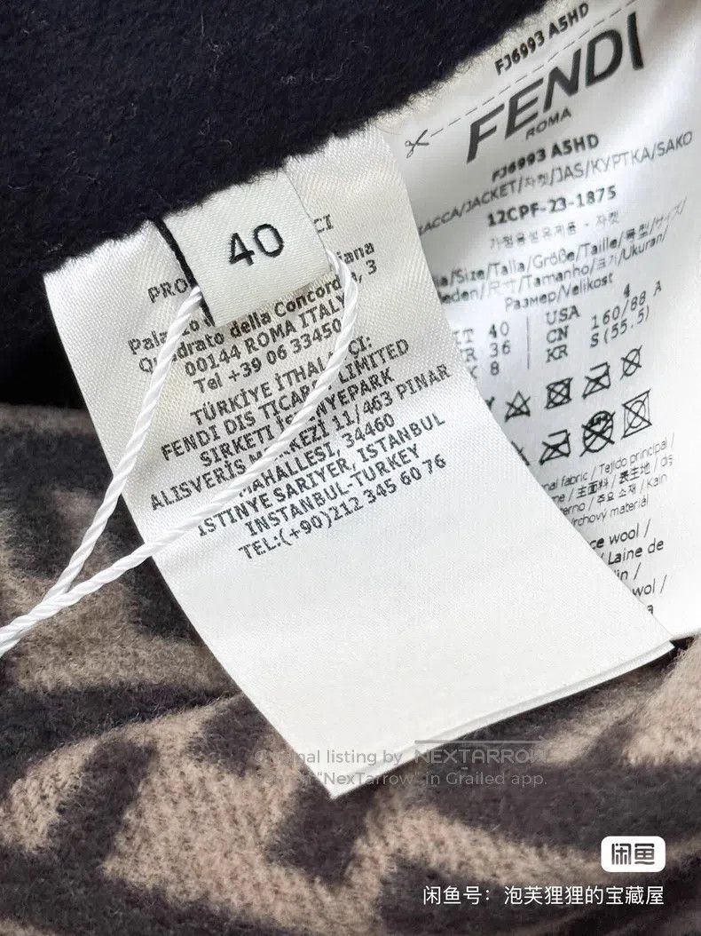 Fendi Fendi Double-sided wear full monogram cashmere coat Size XS / US 0-2 / IT 36-38 - 8 Thumbnail