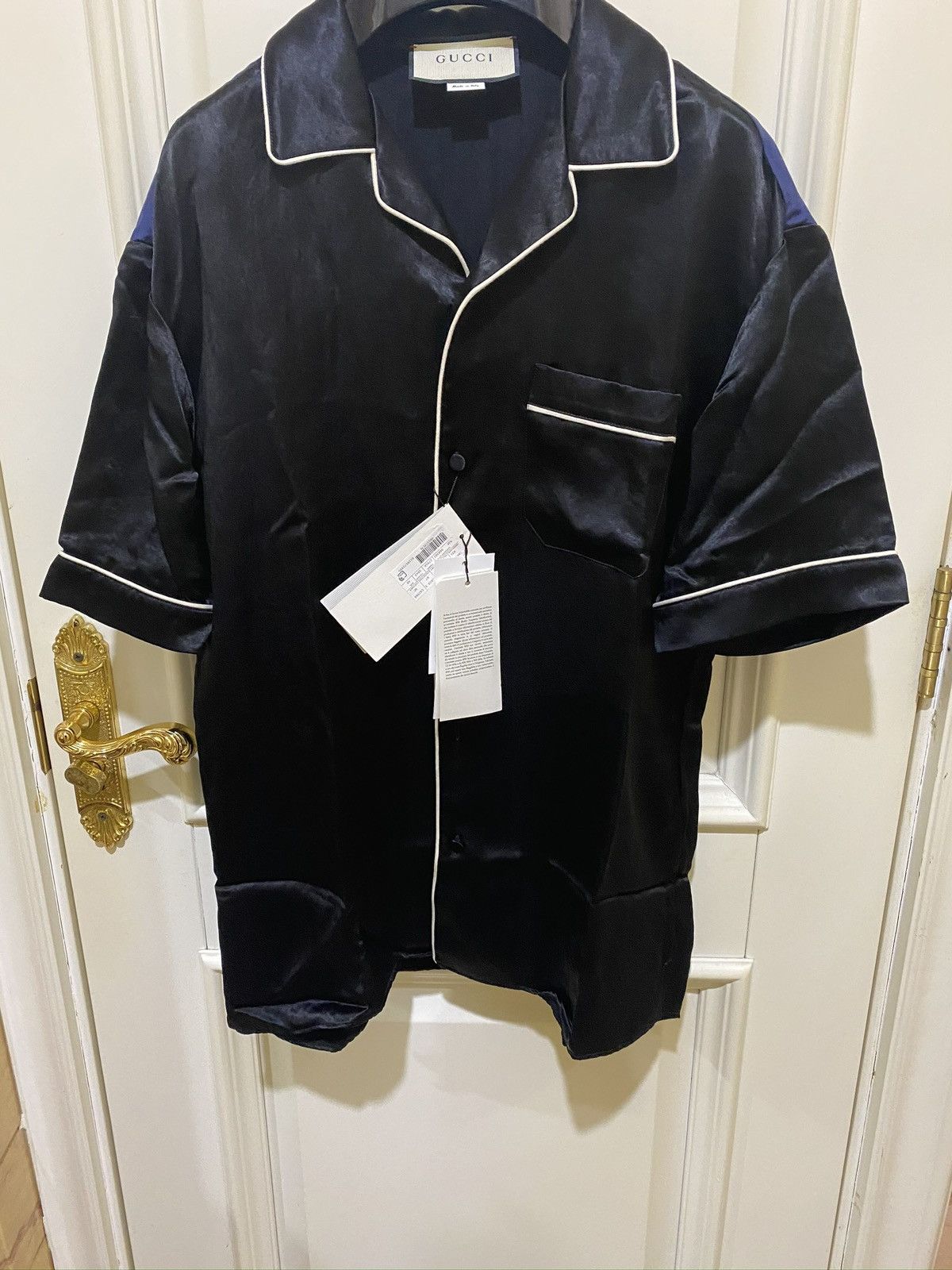 Gucci Black short sleeve shirt Sz48 Size US M / EU 48-50 / 2 - 1 Thumbnail