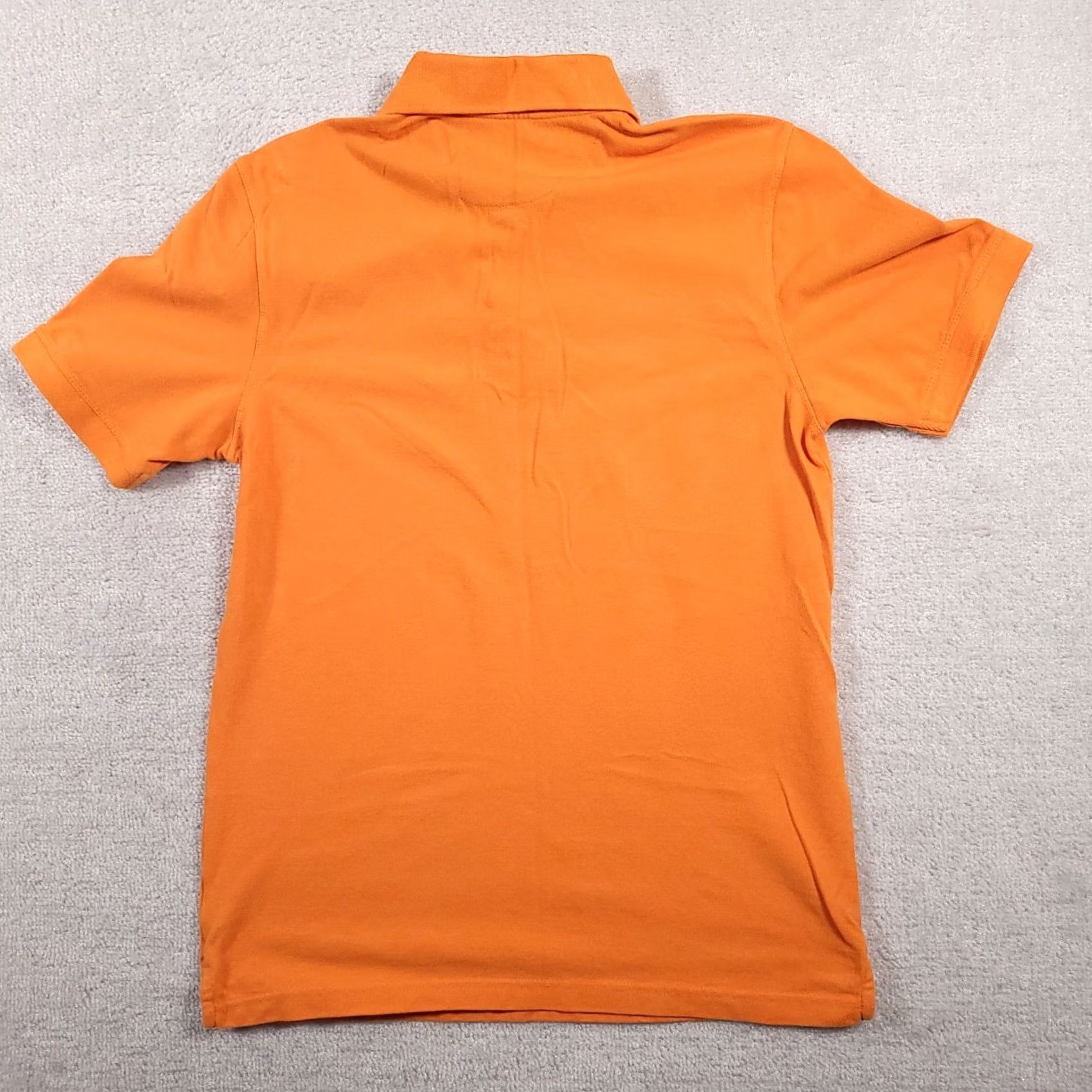 Basic Editions Basic Editions Polo Shirt Mens M Orange Classic Fit Golf Regular Short Sleeve Solid 100% Cotton Vintage No Size US M / EU 48-50 / 2 - 7 Thumbnail