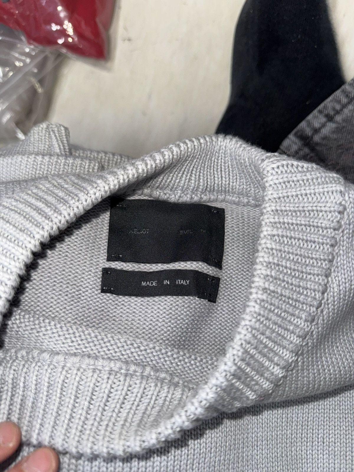Heliot Emil [48] Heliot Emil Reflective Logo Crewneck Knit Size US L / EU 52-54 / 3 - 14 Thumbnail