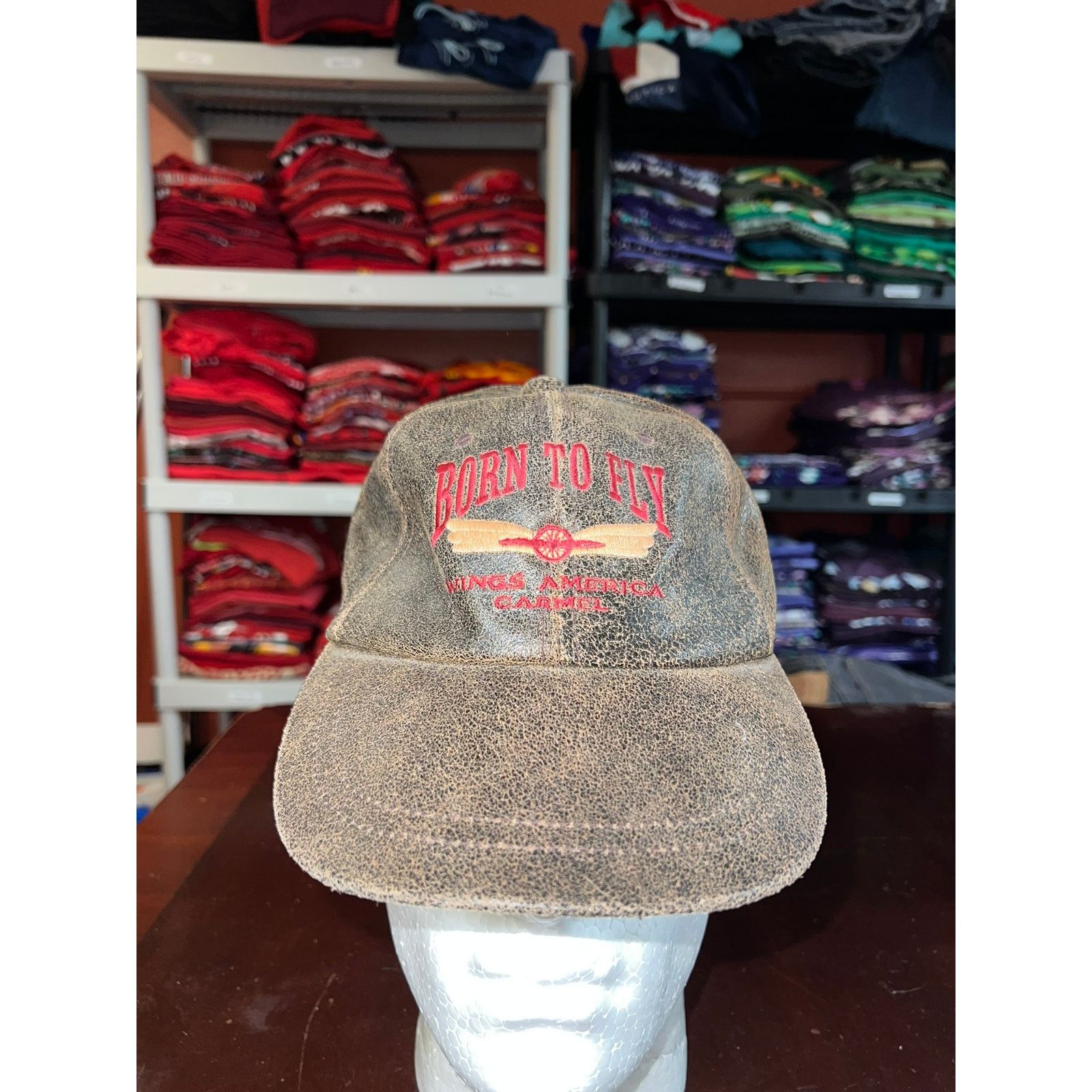 Vintage Vintage Ahead Genuine Leathers Hat America Carmel Cap OS Size ONE SIZE - 2 Thumbnail
