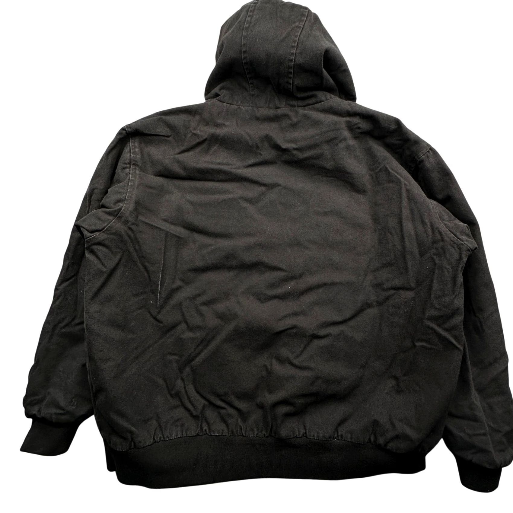 Vintage VINTAGE Corner Stone Duck Canvas Quilt Lined Full Zip Work Jacket Mens 2XL Black Hooded Size US XXL / EU 58 / 5 - 2 Thumbnail