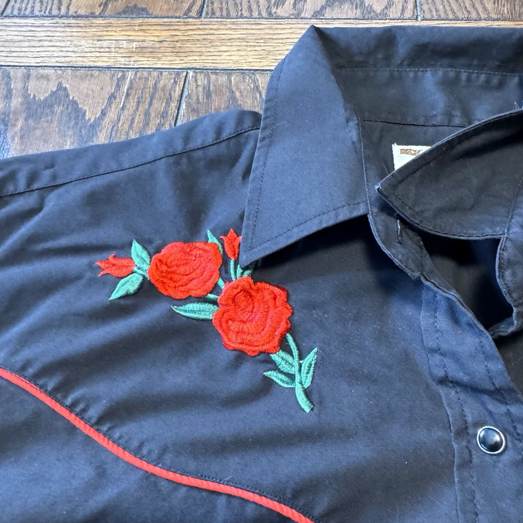 Vintage VINTAGE Ely Cattleman Country Charmers Shirt Womens 2XL Black Western Ranch Rodeo Pearl Snap Button-Up Collared Cotton Polyester Size XXL / US 16-18 / IT 52-54 - 4 Thumbnail