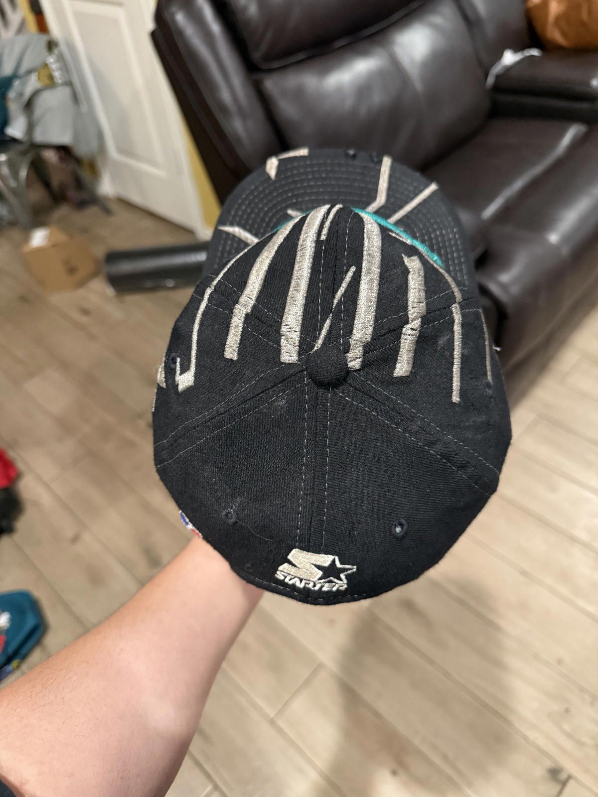 Starter 90s Vintage Spurs Collision Snapback Hat Size ONE SIZE - 5 Thumbnail