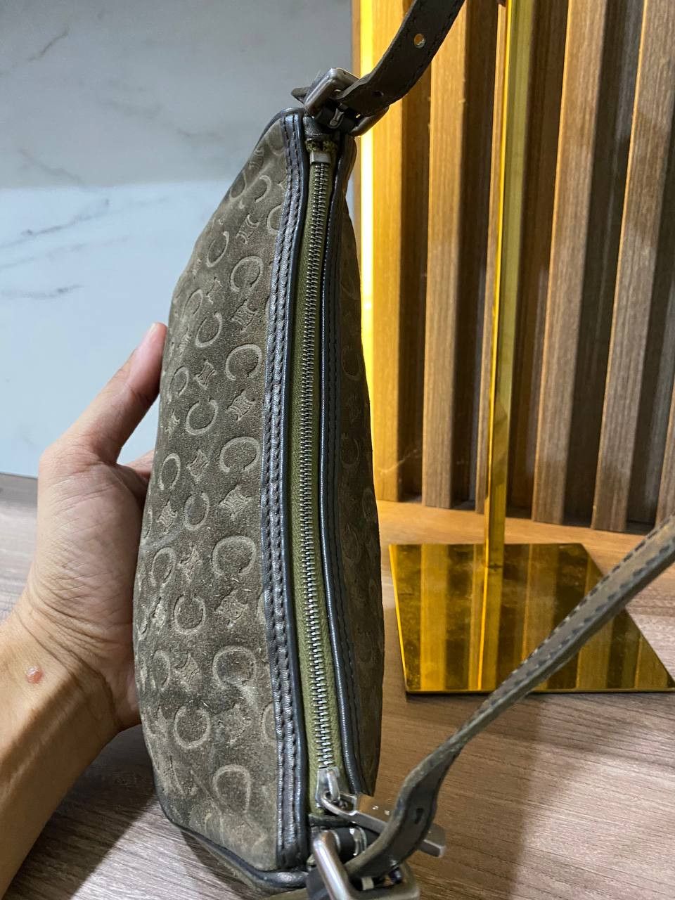 Celine Celine Macadam Hobo Mini Bag Shoulder Suede Brown Vintage Size ONE SIZE - 7 Thumbnail