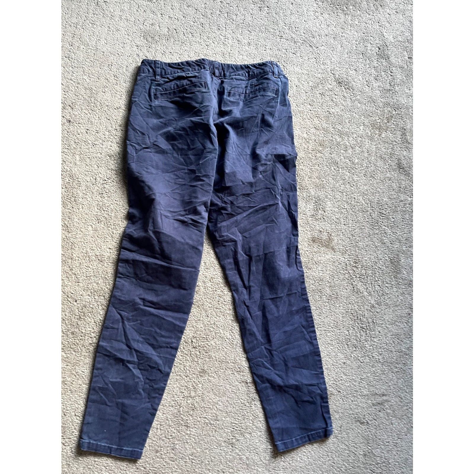 Gap Gap Khakis Skinny Mini Pants Women 2 Navy Blue Cotton Blend Flat Front Stretch Casual Preppy Size 26" / US 2 / IT 38 - 4 Thumbnail
