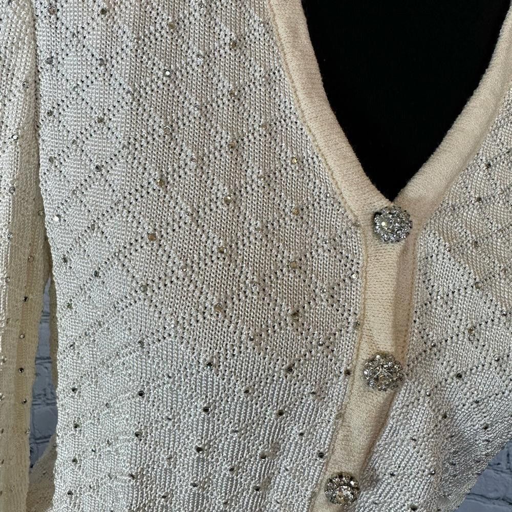 Andrew St. John St. John Evening by Marie Gray Diamond Pattern Cardigan - 4 Size S / US 4 / IT 40 - 2 Thumbnail