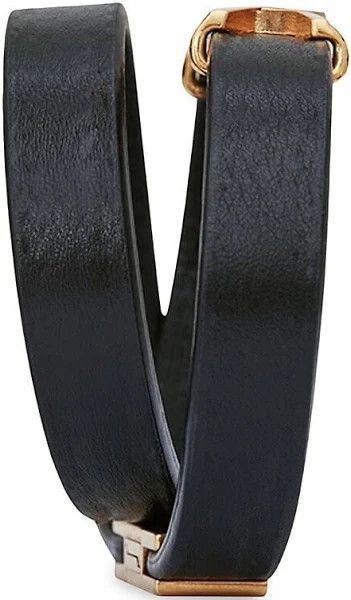 Saint Laurent Paris o1b1hav110924 Size: M / Cassandre Double Bracelets in Black Size ONE SIZE - 4 Thumbnail