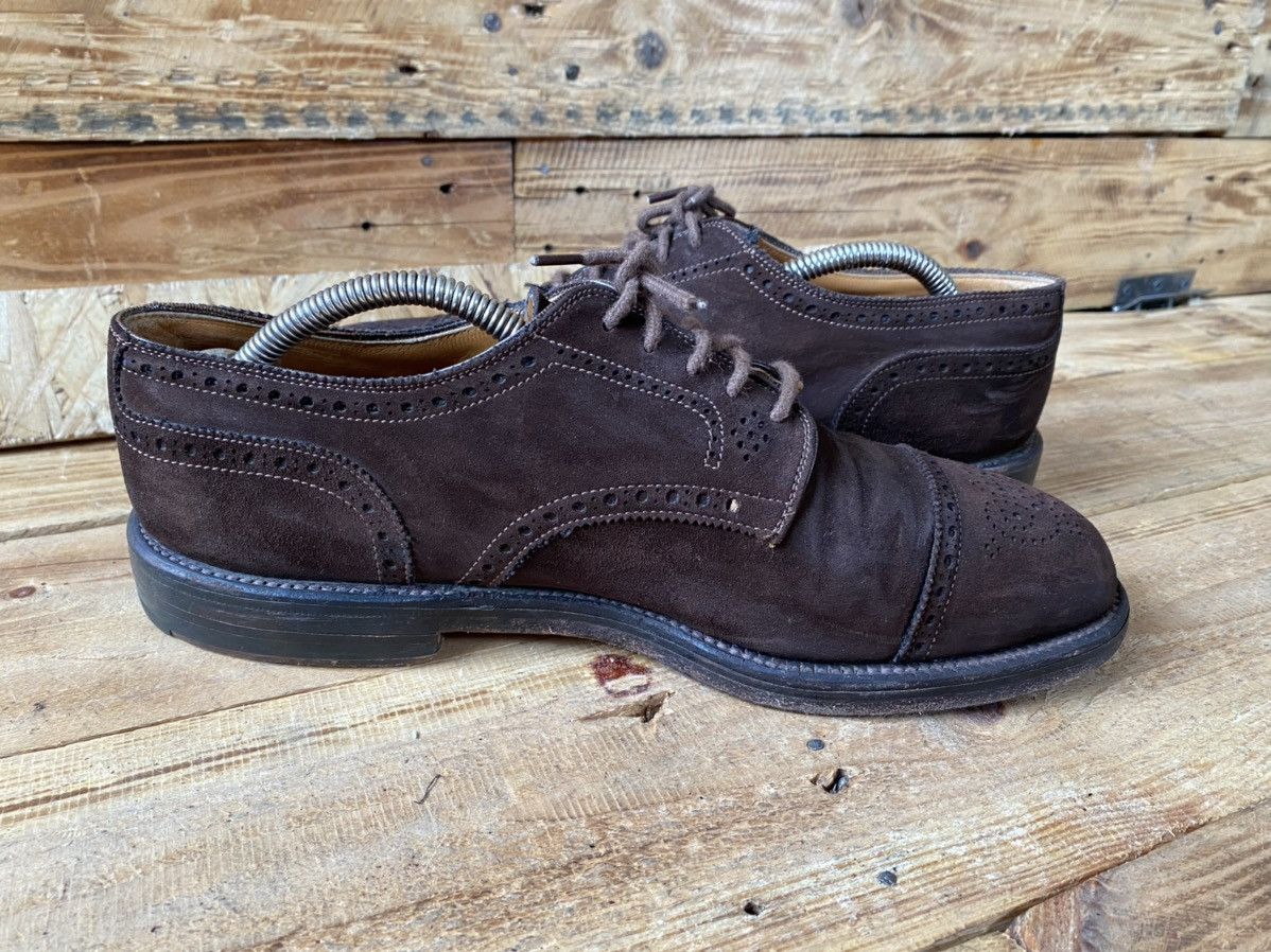 Alden Alden oxford brown suede cap-toe leather shoes sz 8E Size US 8 / EU 41 - 11 Thumbnail