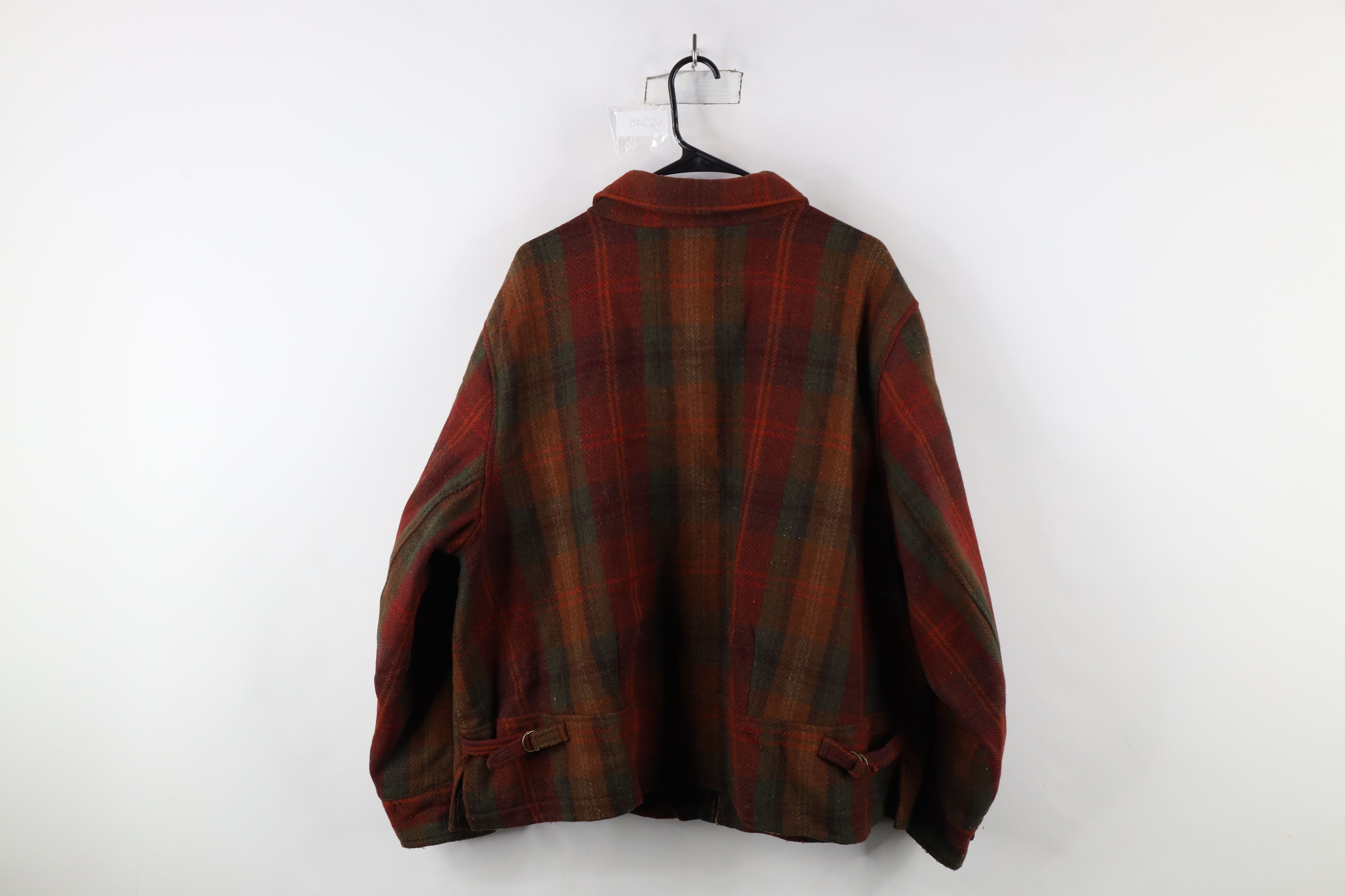 Vintage Vintage 90s Streetwear Back Wool Tweed Bomber Jacket Plaid Size 3XL / US 20-22 - 11 Thumbnail