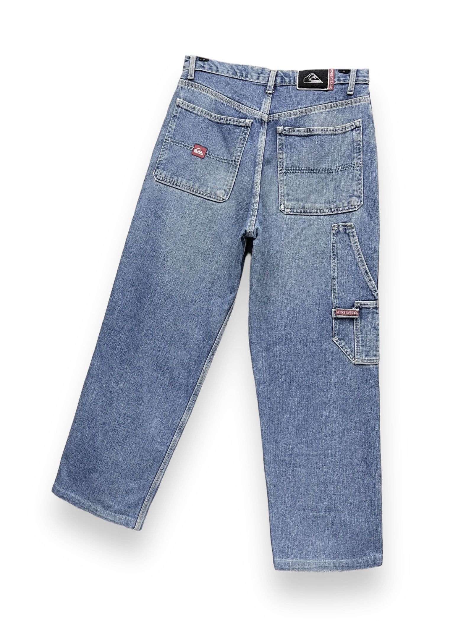 Quiksilver × Vintage 🌊Vintage 90’s QUIKSILVER Carpenter Relaxed Fit Baggy Denim Size US 30 / EU 46 - 5 Thumbnail