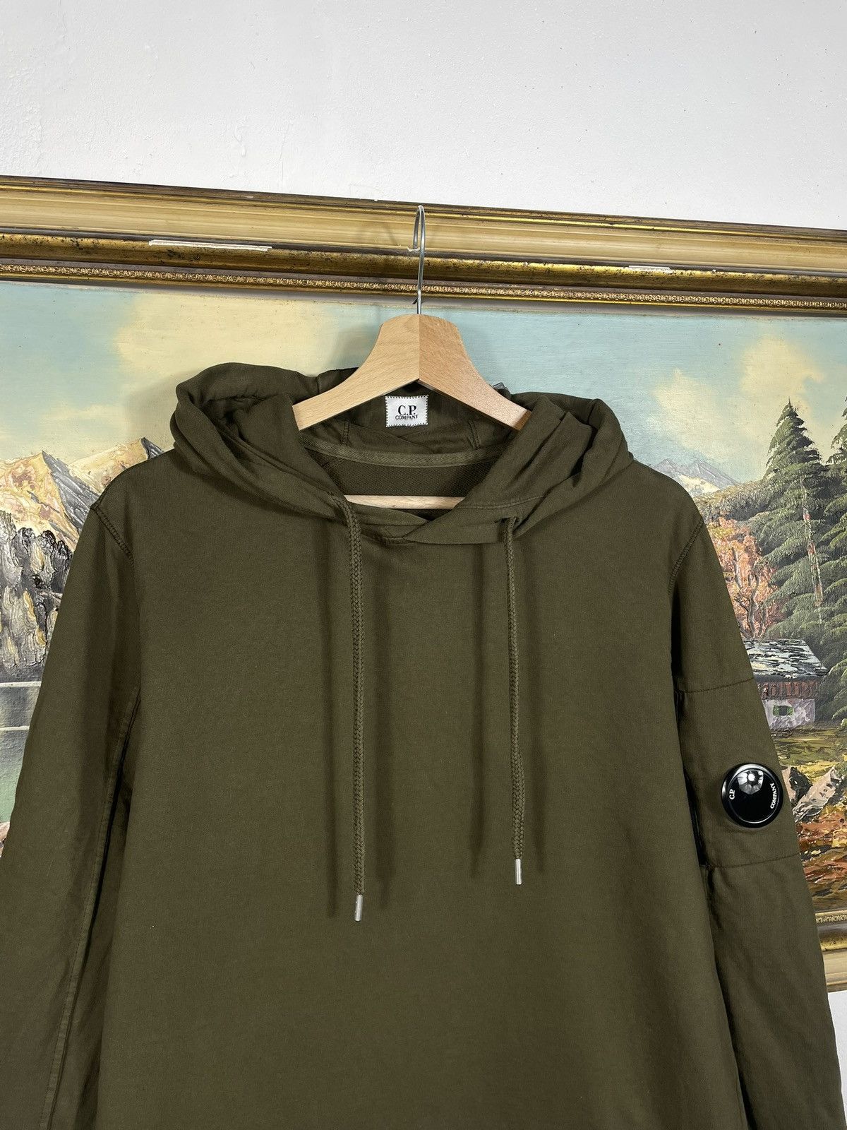 C.P. Company × Massimo Osti × Vintage C.P. Company Green Hoodie Sweatshirt Vintage Y2k Arms Lens Size US M / EU 48-50 / 2 - 5 Thumbnail