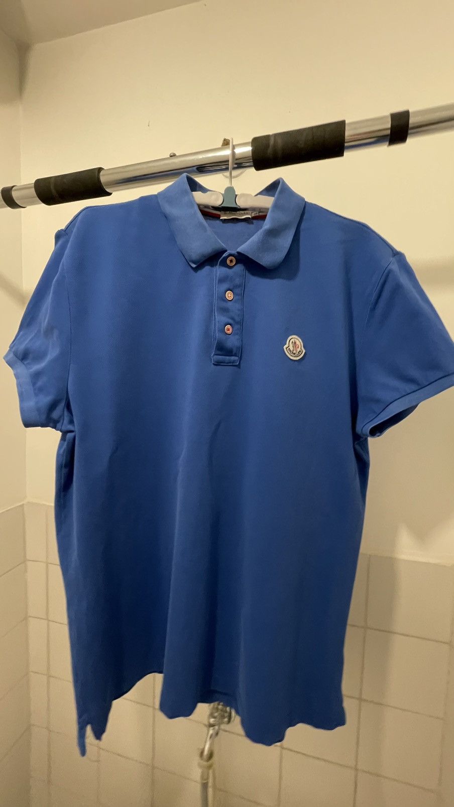 Moncler Premium Feel: Moncler Blue Polo Shirt Size XL - Iconic Size US XL / EU 56 / 4 - 1 Thumbnail