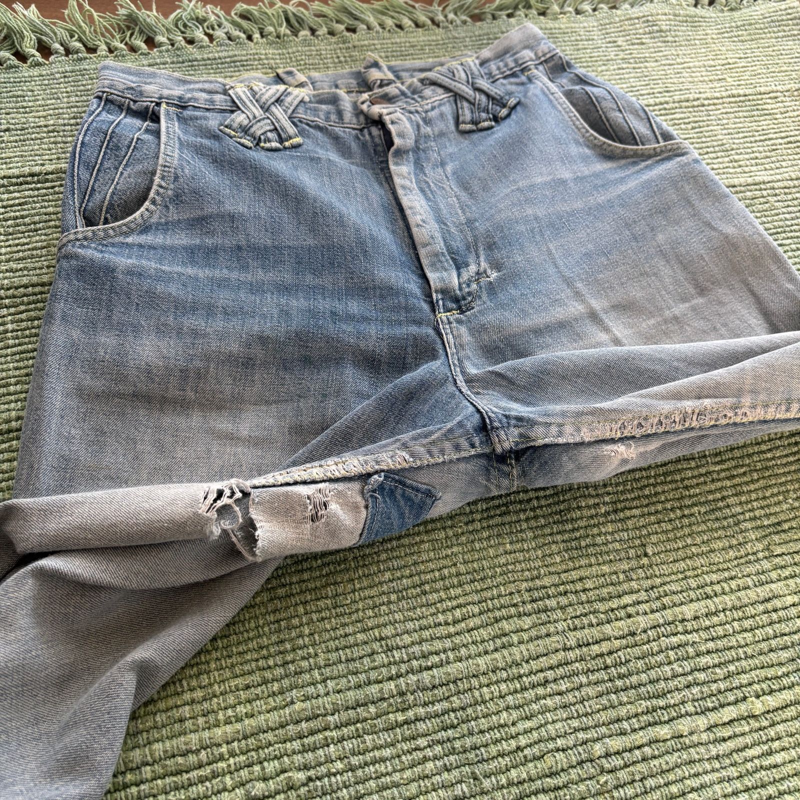 Vintage Vintage 70s Distressed Faded Bell Bottom Jeans Kazoo 28x31 Size 28" / US 6 / IT 42 - 9 Thumbnail