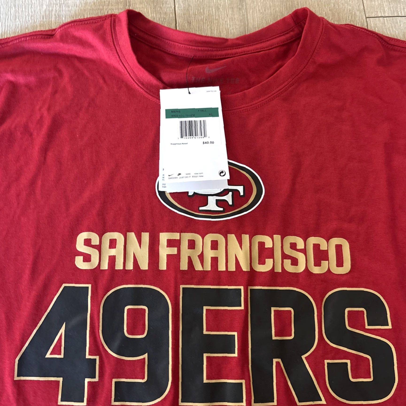 Nike NWT Nike Dri-Fit NFL San Francisco 49ers Red Shirt Men's XL Athletic Logo Size US XL / EU 56 / 4 - 3 Thumbnail