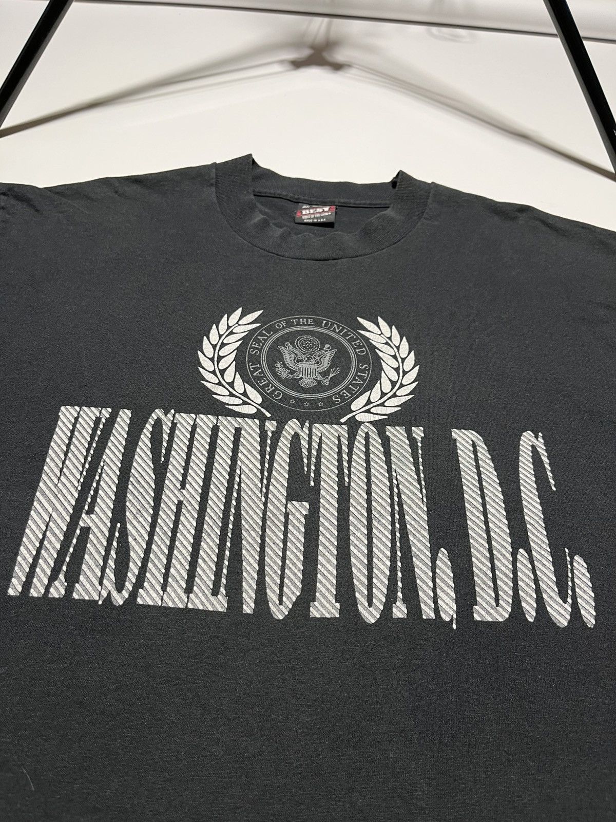 Vintage Vintage 90s Washington DC Perfectly Washed Single Stitch Tee Size US XL / EU 56 / 4 - 2 Thumbnail