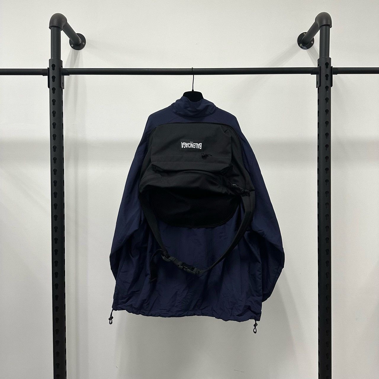 image of Balenciaga Fw21 Sportyb Jacket in Navy, Men's (Size XS)