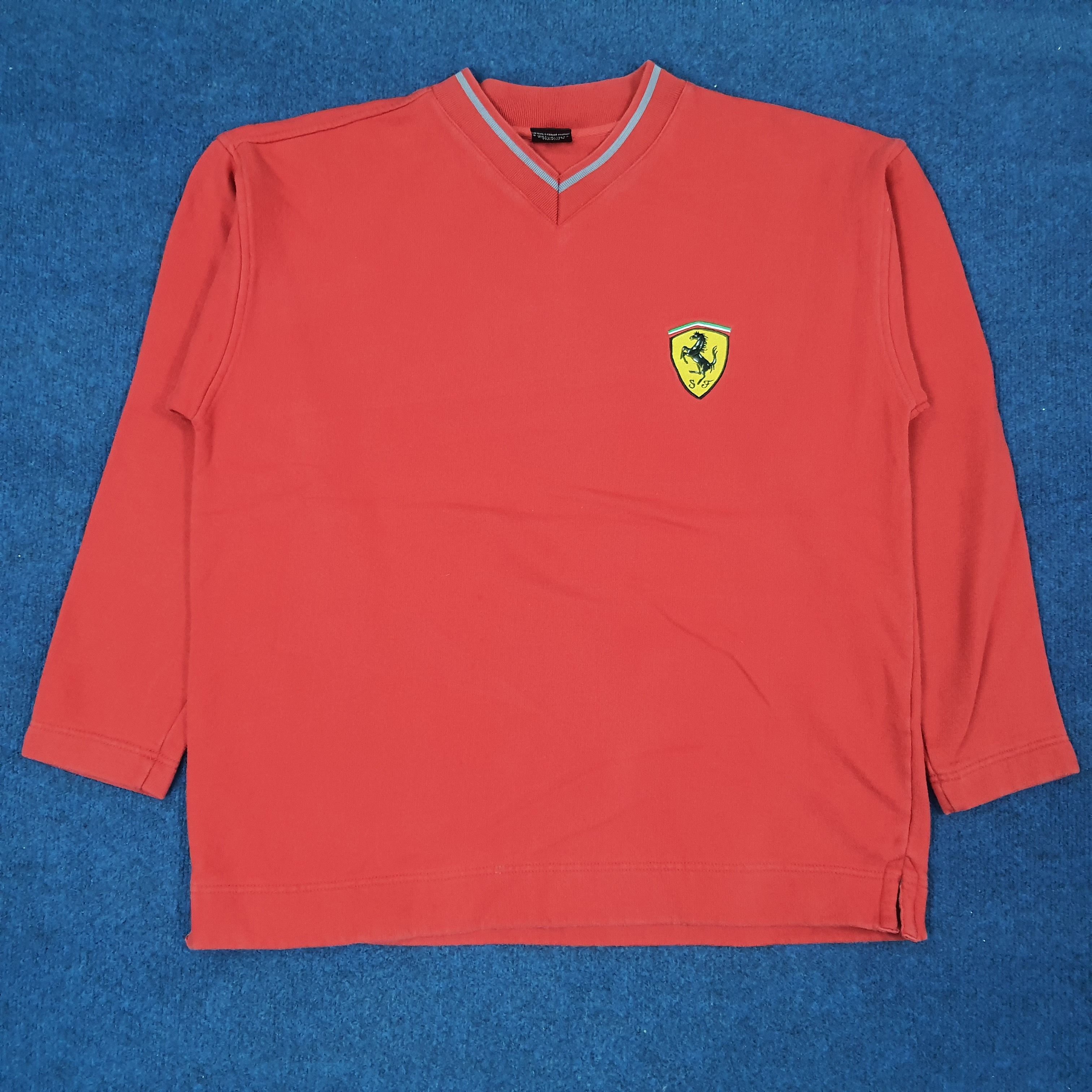 Ferrari Vintage Ferrari Embroidery Motorsports Sweatshirt C241N23 Size US L / EU 52-54 / 3 - 1 Thumbnail