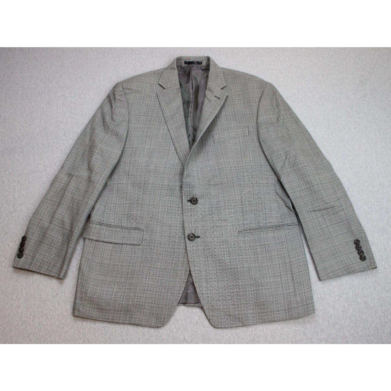 Lauren Ralph Lauren Lauren Ralph Lauren Blazer Mens 44R Gray Plaid Wool and Silk Size 44R - 1 Thumbnail