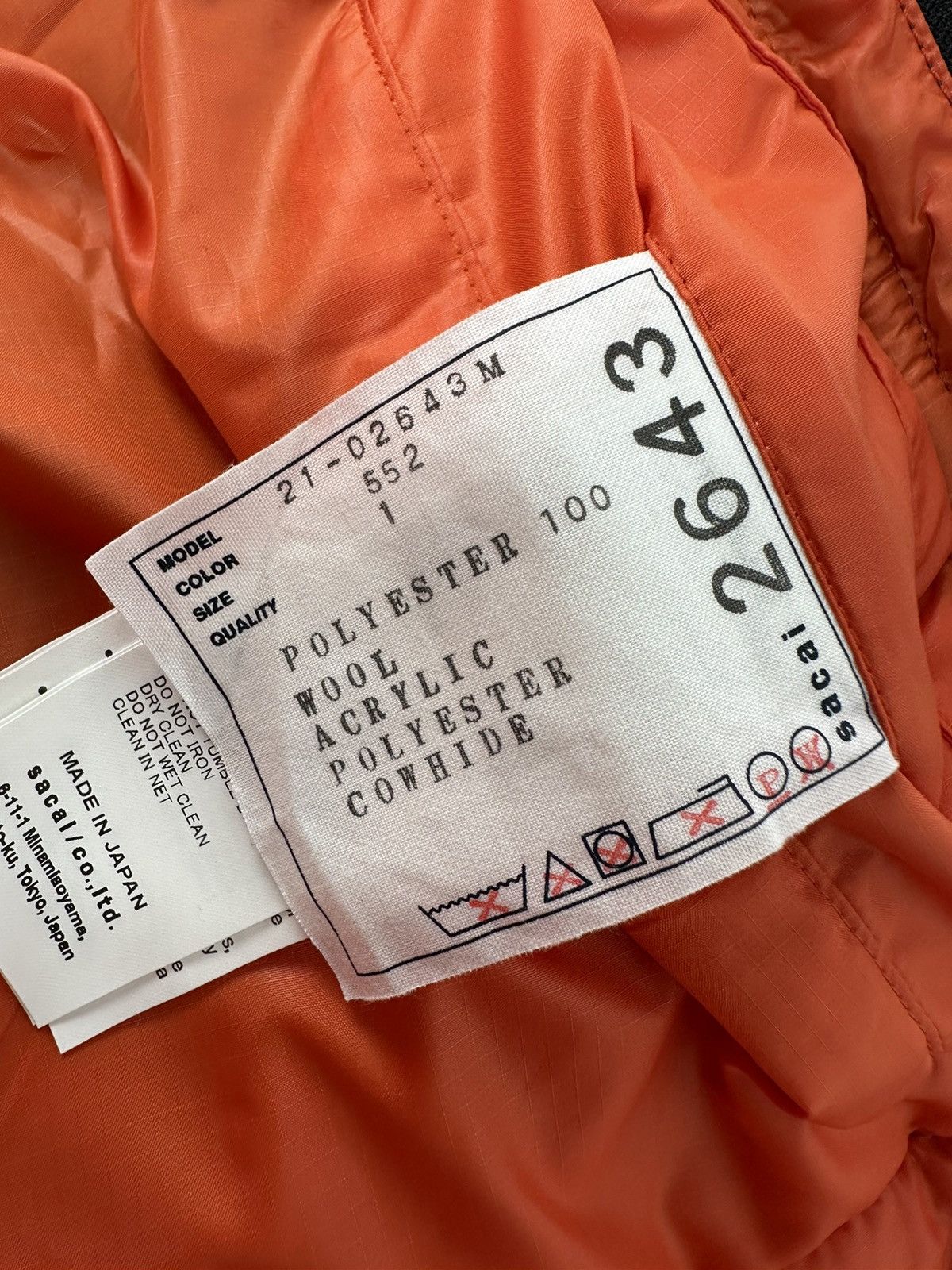 Sacai Sacai F/W21 Mixed Media Padded Coat Montgomery Colour Block Size US M / EU 48-50 / 2 - 19 Thumbnail