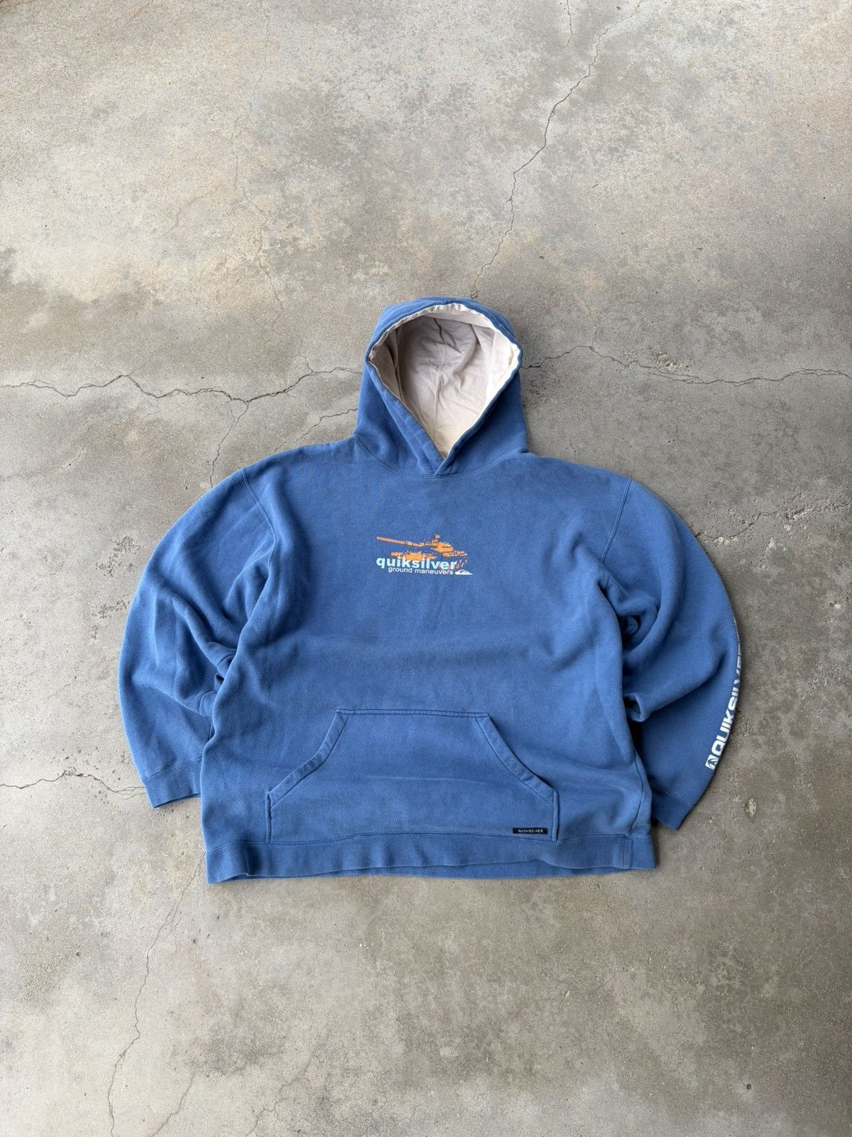 Quicksilver Vintage 90’s Y2K Surfwear Faded Quicksilver Hoodie Size US XL / EU 56 / 4 - 4 Thumbnail