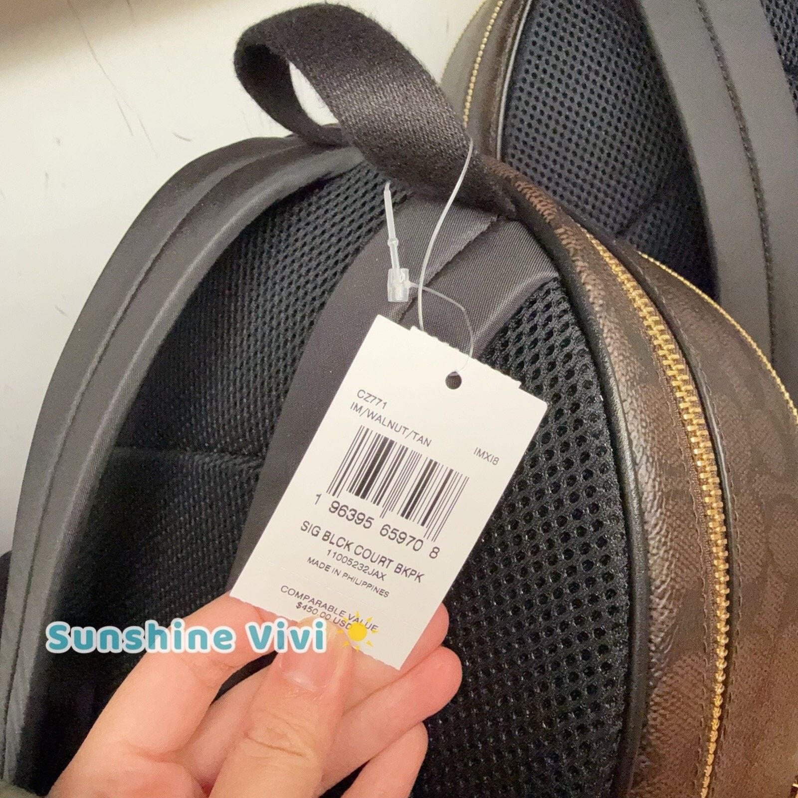 Coach NWT Coach Court Backpack CZ771 Gold/Walnut/Tan Size ONE SIZE - 9 Thumbnail